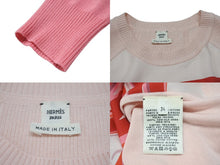 Load image into Gallery viewer, 極美品 HERMES エルメス ワンピース ニット ピンク レッド シルク コットン 34 (XS相当) 中古 4b005538