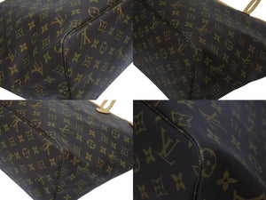 極美品 LOUIS VUITTON ルイヴィトン ネヴァーフルGM トートバッグ M40992 モノグラム キャンバス ブラウン 中古 4b005546