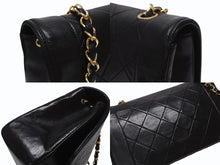 Load image into Gallery viewer, CHANEL シャネル マトラッセ25 ダイアナ Sフラップ Sチェーンショルダーバッグ 7番台 ココマーク ラムスキン ブラック 美品 中古 4b005549