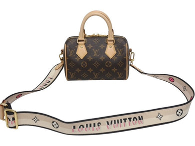 新品同様 LOUIS VUITTON ルイヴィトン ハンドバッグ M46234 スピーディバンドリエール 20 ブラウン モノグラム 中古 4b005552