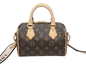 新品同様 LOUIS VUITTON ルイヴィトン ハンドバッグ M46234 スピーディバンドリエール 20 ブラウン モノグラム 中古 4b005552