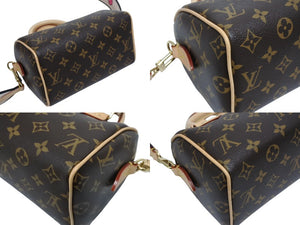 新品同様 LOUIS VUITTON ルイヴィトン ハンドバッグ M46234 スピーディバンドリエール 20 ブラウン モノグラム 中古 4b005552