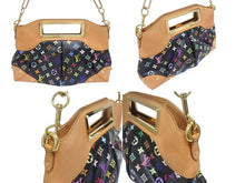 Load image into Gallery viewer, LOUIS VUITTON ルイヴィトン ショルダーバッグ ジュディMM ノワール 村上隆 M40256 モノグラムマルチカラー ブラック 美品 中古 4b005558