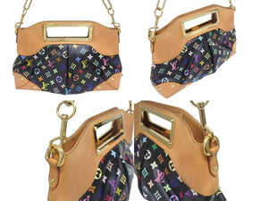 LOUIS VUITTON ルイヴィトン ショルダーバッグ ジュディMM ノワール 村上隆 M40256 モノグラムマルチカラー ブラック 美品 中古 4b005558