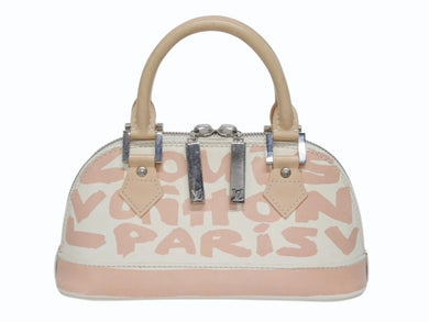 LOUIS VUITTON ルイヴィトン ハンドバッグ モノグラム グラフィティ アルマPM オリゾンタル ベージュ M92178 美品 中古 4b005562