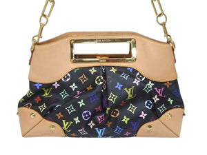 極美品 LOUIS VUITTON ルイヴィトン ショルダーバッグ ジュディMM ノワール 村上隆 M40256 モノグラムマルチカラー ブラック 中古 4b005571