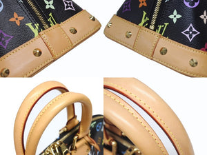 極美品 LOUIS VUITTON ルイヴィトン 村上隆 アルマGM ハンドバッグ M40442 モノグラム マルチカラー ブラック 中古 4b005572
