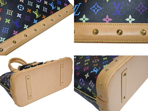 極美品 LOUIS VUITTON ルイヴィトン 村上隆 アルマGM ハンドバッグ M40442 モノグラム マルチカラー ブラック 中古 4b005572