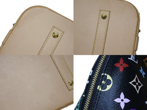 極美品 LOUIS VUITTON ルイヴィトン 村上隆 アルマGM ハンドバッグ M40442 モノグラム マルチカラー ブラック 中古 4b005572