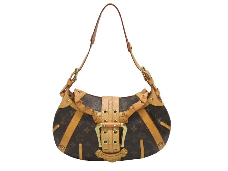 極美品 LOUIS VUITTON ルイヴィトン レオノール ハンドバッグ M92394 廃盤 モノグラム PVC レザー ブラウン 中古 4b005575