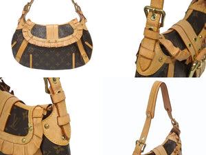 極美品 LOUIS VUITTON ルイヴィトン レオノール ハンドバッグ M92394 廃盤 モノグラム PVC レザー ブラウン 中古 4b005575