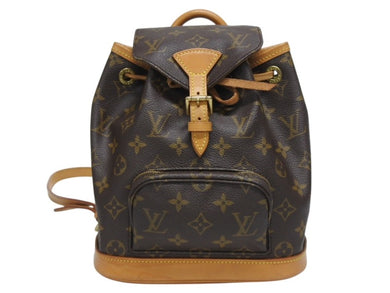 極美品 LOUIS VUITTON ルイヴィトン ミニモンスリ リュック バックパック M51137 モノグラム ブラウン 中古 4b005578