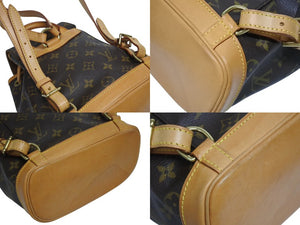 極美品 LOUIS VUITTON ルイヴィトン ミニモンスリ リュック バックパック M51137 モノグラム ブラウン 中古 4b005578