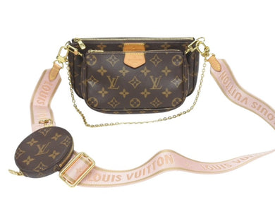 極美品 LOUIS VUITTON ルイヴィトン ミュルティ ポシェット アクセソワール ショルダーバッグ M44840 モノグラム 中古 4b005583