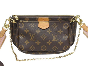 極美品 LOUIS VUITTON ルイヴィトン ミュルティ ポシェット アクセソワール ショルダーバッグ M44840 モノグラム 中古 4b005583