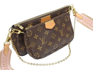 極美品 LOUIS VUITTON ルイヴィトン ミュルティ ポシェット アクセソワール ショルダーバッグ M44840 モノグラム 中古 4b005583