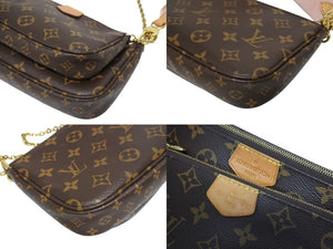 極美品 LOUIS VUITTON ルイヴィトン ミュルティ ポシェット アクセソワール ショルダーバッグ M44840 モノグラム 中古 4b005583
