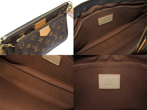 極美品 LOUIS VUITTON ルイヴィトン ミュルティ ポシェット アクセソワール ショルダーバッグ M44840 モノグラム 中古 4b005583