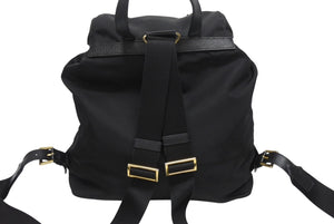 PRADA プラダ リュック テスート ロボット パッチ トライアングルロゴ 1BZ811 ナイロン レザー ブラック マルチカラー 美品 中古 4b005584