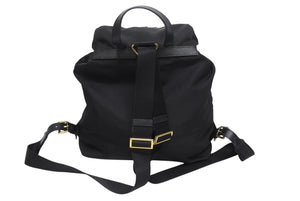 PRADA プラダ リュック テスート ロボット パッチ トライアングルロゴ 1BZ811 ナイロン レザー ブラック マルチカラー 美品 中古 4b005584