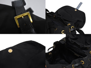 PRADA プラダ リュック テスート ロボット パッチ トライアングルロゴ 1BZ811 ナイロン レザー ブラック マルチカラー 美品 中古 4b005584