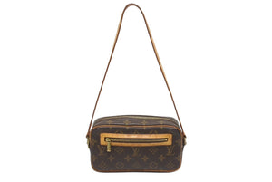 LOUIS VUITTON ルイヴィトン ポシェットシテ ワンショルダーバッグ M51183 モノグラムキャンバス レザー ブラウン 美品 中古 4b005588