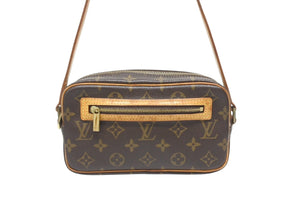 LOUIS VUITTON ルイヴィトン ポシェットシテ ワンショルダーバッグ M51183 モノグラムキャンバス レザー ブラウン 美品 中古 4b005588