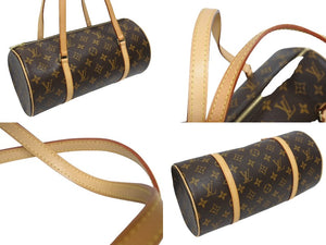 新品同様 LOUIS VUITTON ルイヴィトン パピヨン30 ハンドバッグ M51385 筒型 モノグラムキャンバス ブラウン 中古 4b005589