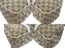 Load image into Gallery viewer, GUCCI グッチ GGキャンバス ハンドバッグ トートバッグ 232957 493492 キャンバス レザー ベージュ ゴールド シルバー金具 美品 中古 4b005594
