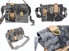 Load image into Gallery viewer, 新品同様 LOUISVUITTON ルイヴィトン パッチワーク ポスティ メッセンジャーバッグ M95375 モノグラムデニム グレー 中古 4b005595