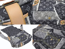 Load image into Gallery viewer, 新品同様 LOUISVUITTON ルイヴィトン パッチワーク ポスティ メッセンジャーバッグ M95375 モノグラムデニム グレー 中古 4b005595