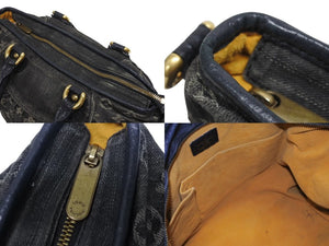 LOUIS VUITTON ルイヴィトン ネオカヴィ GM ハンドバッグ M95352 モノグラムデニム ブラック レザー ゴールド金具 美品 中古 4b005596