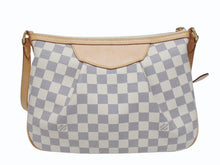 Load image into Gallery viewer, 新品同様 LOUIS VUITTON ルイヴィトン シラクーサPM ショルダーバッグ N41113 ダミエアズールキャンバス ホワイト ベージュ 中古 4b005597