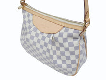 Load image into Gallery viewer, 新品同様 LOUIS VUITTON ルイヴィトン シラクーサPM ショルダーバッグ N41113 ダミエアズールキャンバス ホワイト ベージュ 中古 4b005597