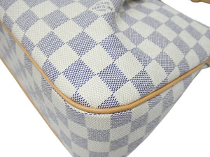 新品同様 LOUIS VUITTON ルイヴィトン シラクーサPM ショルダーバッグ N41113 ダミエアズールキャンバス ホワイト ベージュ 中古 4b005597