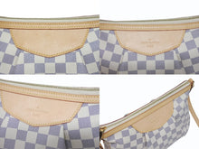 Load image into Gallery viewer, 新品同様 LOUIS VUITTON ルイヴィトン シラクーサPM ショルダーバッグ N41113 ダミエアズールキャンバス ホワイト ベージュ 中古 4b005597