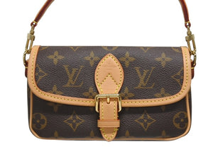 極美品 LOUIS VUITTON ルイヴィトン ナノディアンヌ 2WAY ショルダーバッグ ハンドバッグ モノグラム M83298 モノグラム ブラウン 中古 4b005600