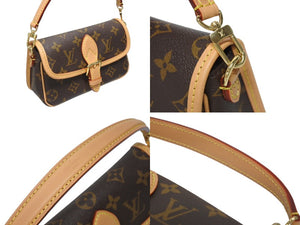極美品 LOUIS VUITTON ルイヴィトン ナノディアンヌ 2WAY ショルダーバッグ ハンドバッグ モノグラム M83298 モノグラム ブラウン 中古 4b005600