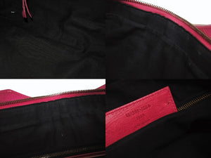 BALENCIAGA バレンシアガ ザシティ ショルダーバッグ ハンドバッグ 2way 115748 シープスキン ピンク 美品 中古 4b005603