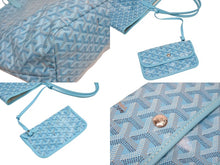 Load image into Gallery viewer, 極美品 GOYARD ゴヤール SAINT LOUIS GM サンルイGM トートバッグ ターコイズ PVC レザー 2024年限定 中古 4b005606