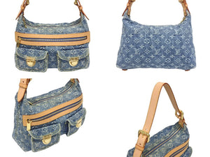 極美品 LOUIS VUITTON ルイヴィトン モノグラムデニム バギーPM ショルダーバッグ ワンショルダー M95049 インディゴブルー 中古 4b005612