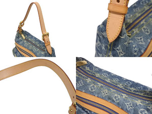 極美品 LOUIS VUITTON ルイヴィトン モノグラムデニム バギーPM ショルダーバッグ ワンショルダー M95049 インディゴブルー 中古 4b005612