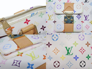 LOUIS VUITTON ルイヴィトン 村上隆 アルマGM ハンドバッグ M40441 モノグラム マルチカラー ホワイト 美品 中古 4b005618