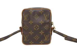 LOUIS VUITTON ルイヴィトン ミニダヌーブ ショルダーバッグ M45268 ブラウン モノグラム PVC レザー 美品 中古 4b005619