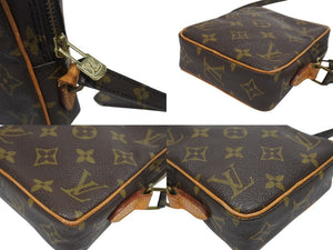 LOUIS VUITTON ルイヴィトン ミニダヌーブ ショルダーバッグ M45268 ブラウン モノグラム PVC レザー 美品 中古 4b005619