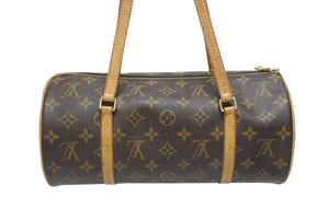 LOUIS VUITTON ルイヴィトン パピヨン30 ハンドバッグ M51385 筒型 モノグラムキャンバス ブラウン 美品 中古 4b005620