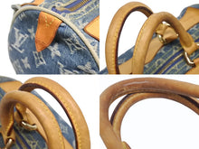Load image into Gallery viewer, LOUIS VUITTON ルイヴィトン ネオスピーディ ハンドバッグ M95019 モノグラム デニム インディゴブルー ゴールド金具 美品 中古 4b005621