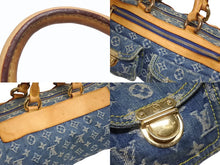 Load image into Gallery viewer, LOUIS VUITTON ルイヴィトン ネオスピーディ ハンドバッグ M95019 モノグラム デニム インディゴブルー ゴールド金具 美品 中古 4b005621