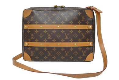 LOUIS VUITTON ルイヴィトン モノグラム ショルダーバッグ レガシー ソフトトランク メッセンジャーPM M68494 ブラウン 美品 中古 4b005625