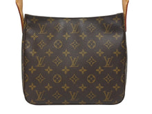 Load image into Gallery viewer, LOUIS VUITTON ルイヴィトン ルーピングMM ワンショルダーバッグ M51146 モノグラム PVC レザー ブラウン ゴールド金具 美品 中古 4b005627